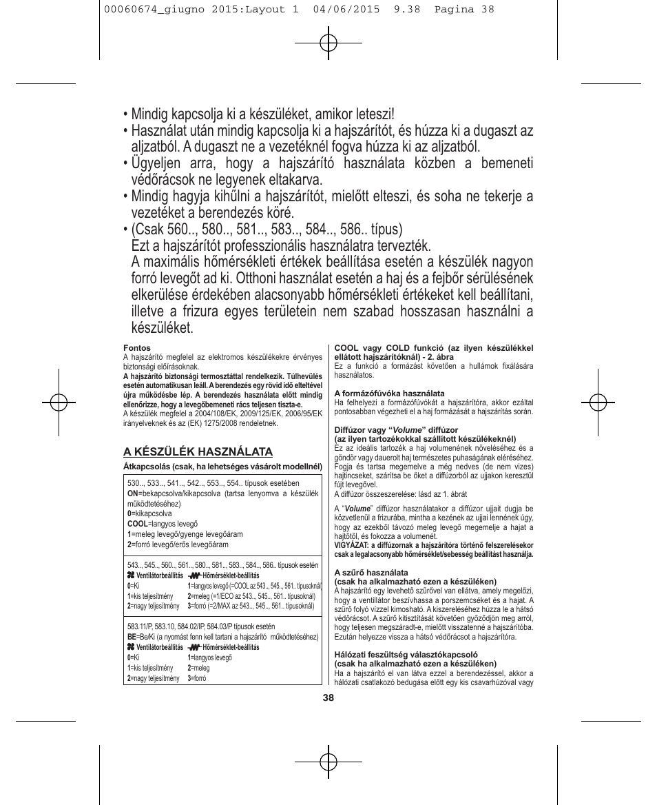VALERA Swiss Power4ever 2400 W User Manual | Page 38 / 92