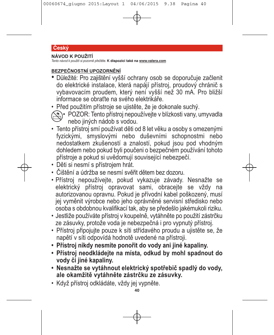 VALERA Swiss Power4ever 2400 W User Manual | Page 40 / 92
