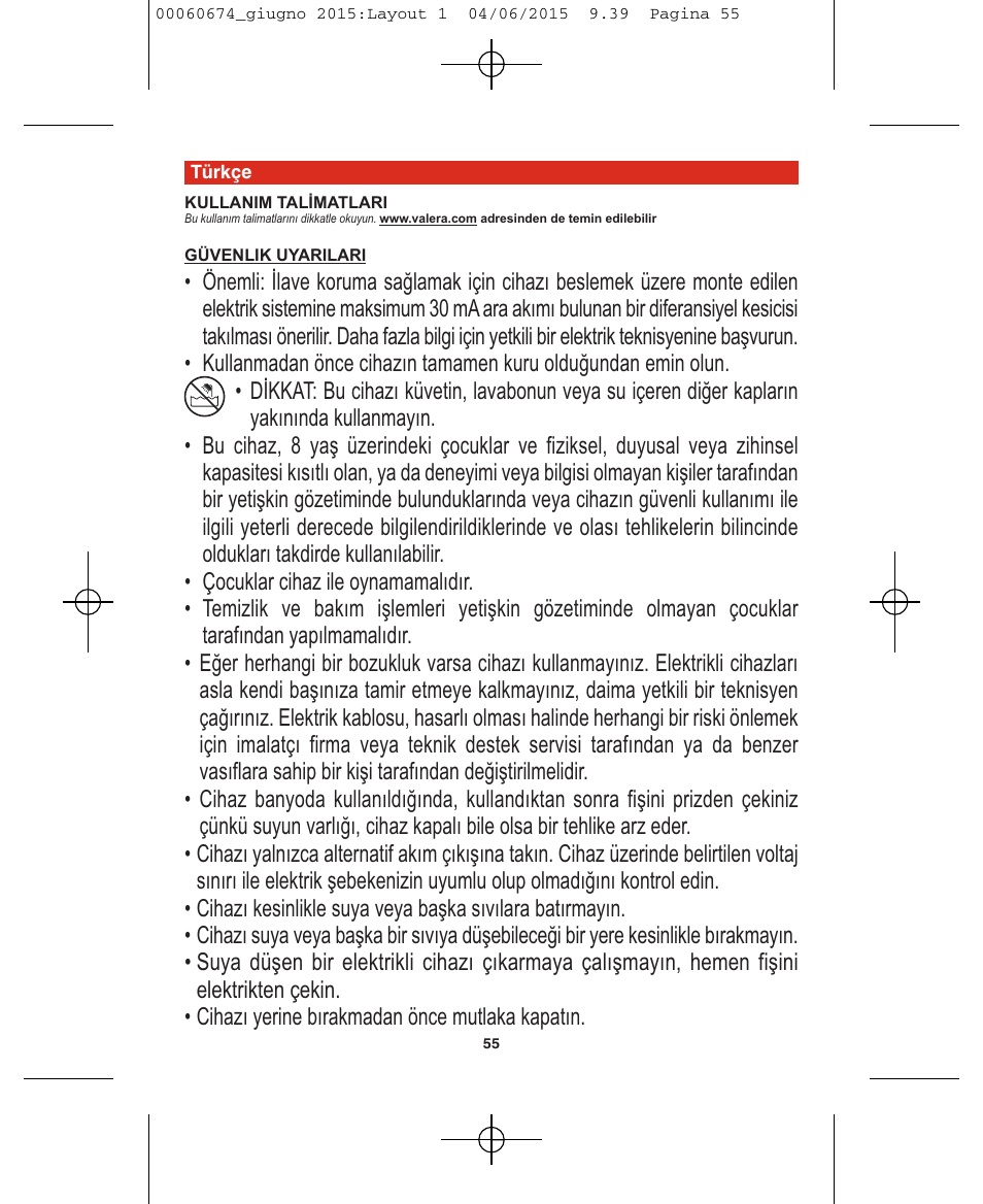 VALERA Swiss Power4ever 2400 W User Manual | Page 55 / 92