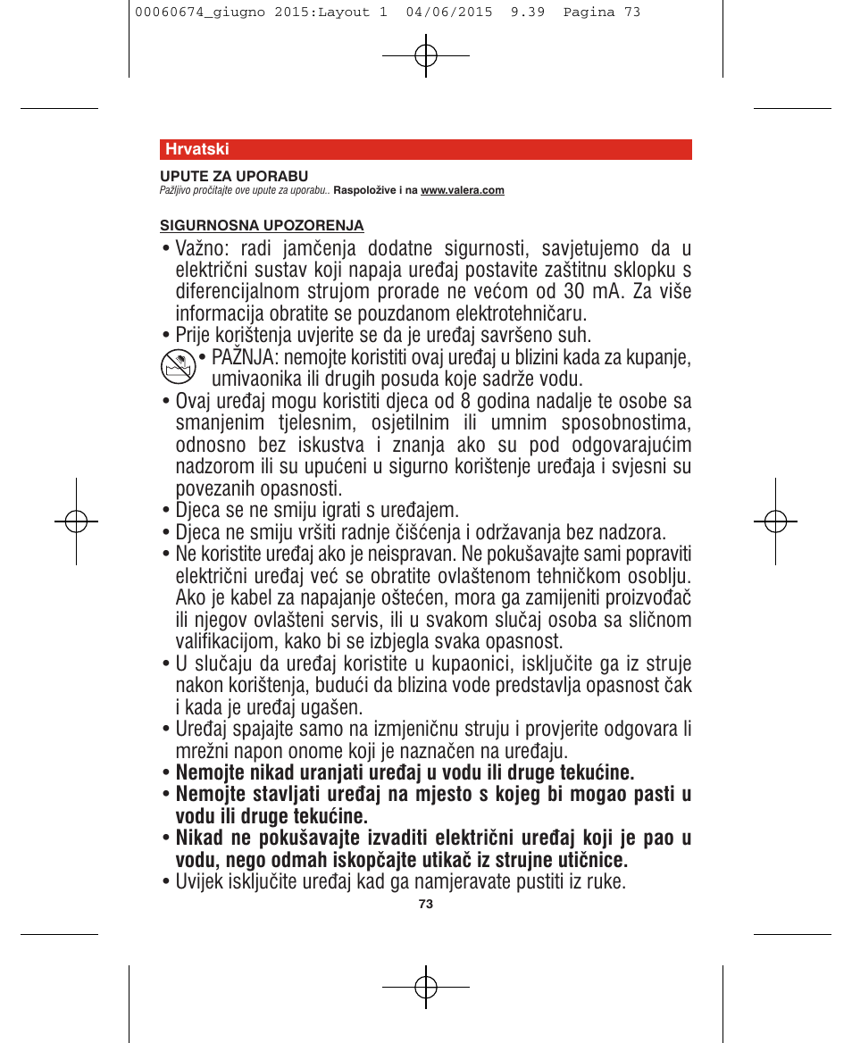 VALERA Swiss Power4ever 2400 W User Manual | Page 73 / 92