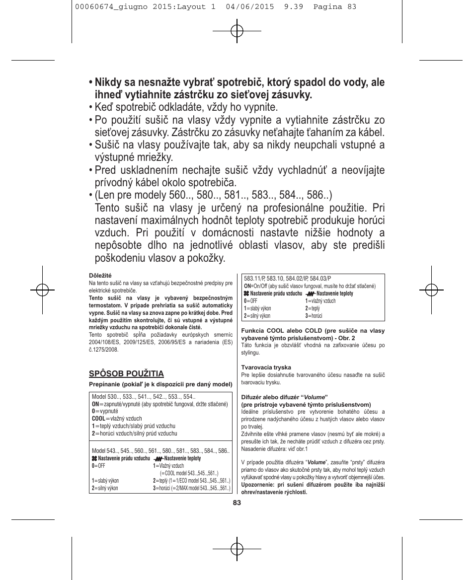 VALERA Swiss Power4ever 2400 W User Manual | Page 83 / 92