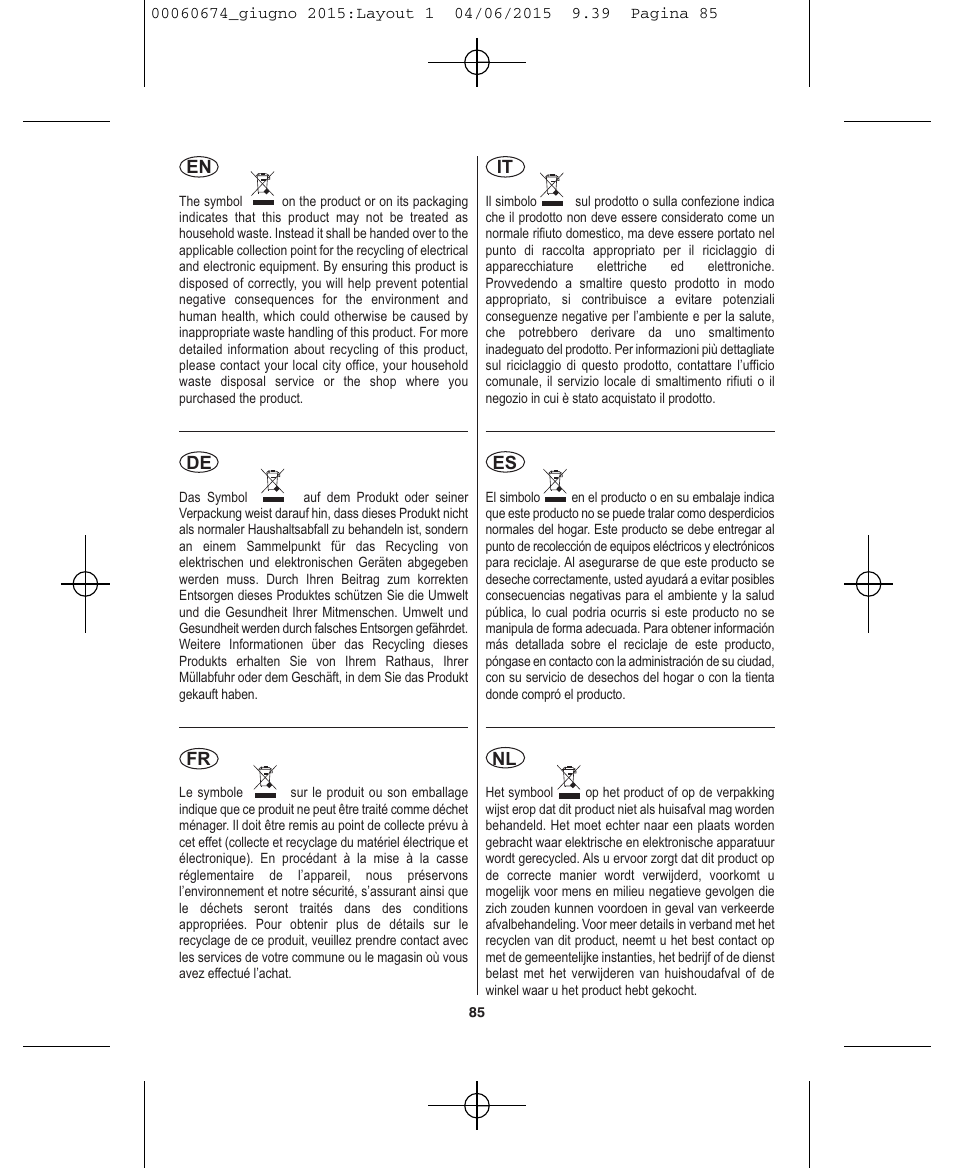 VALERA Swiss Power4ever 2400 W User Manual | Page 85 / 92