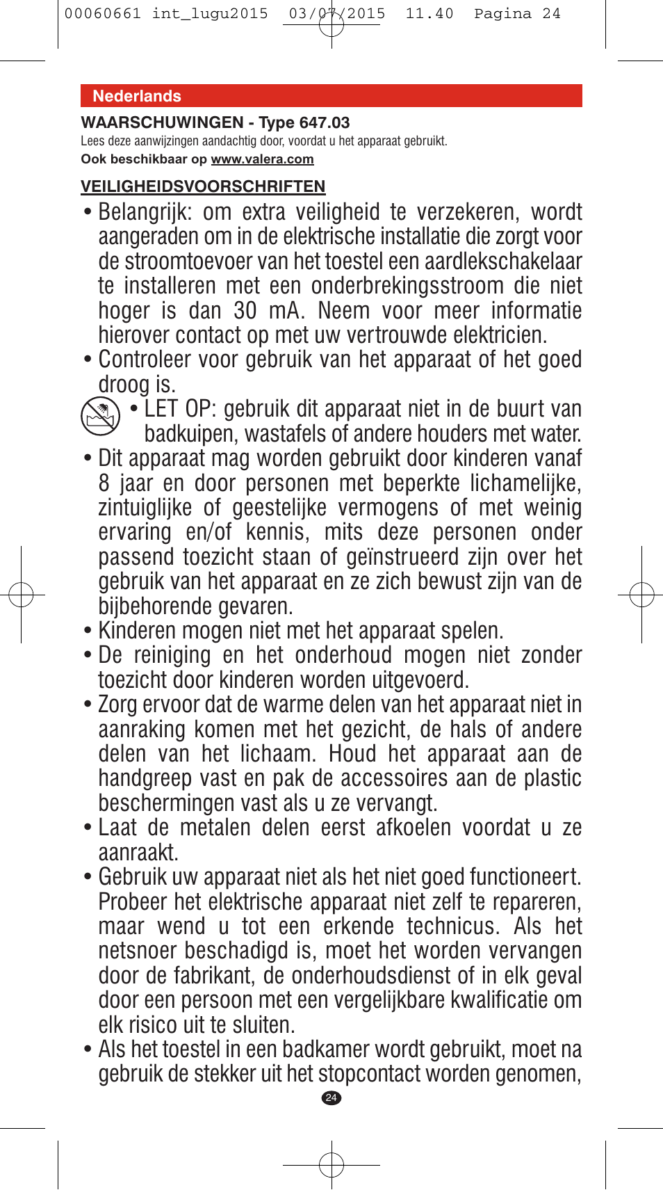 VALERA Wave Master Ionic User Manual | Page 22 / 94