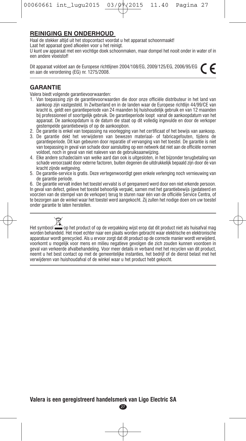 VALERA Wave Master Ionic User Manual | Page 25 / 94