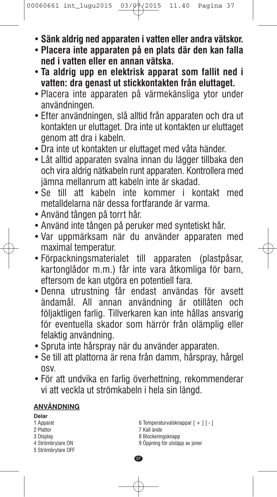 VALERA Wave Master Ionic User Manual | Page 35 / 94