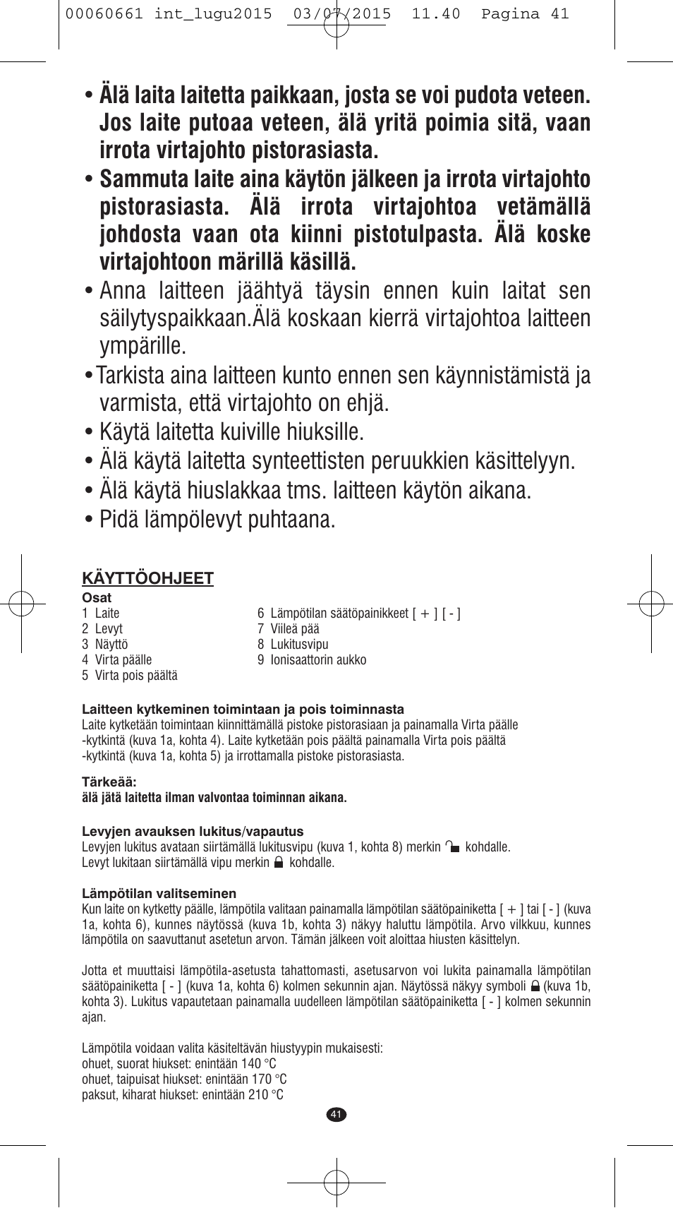 VALERA Wave Master Ionic User Manual | Page 39 / 94