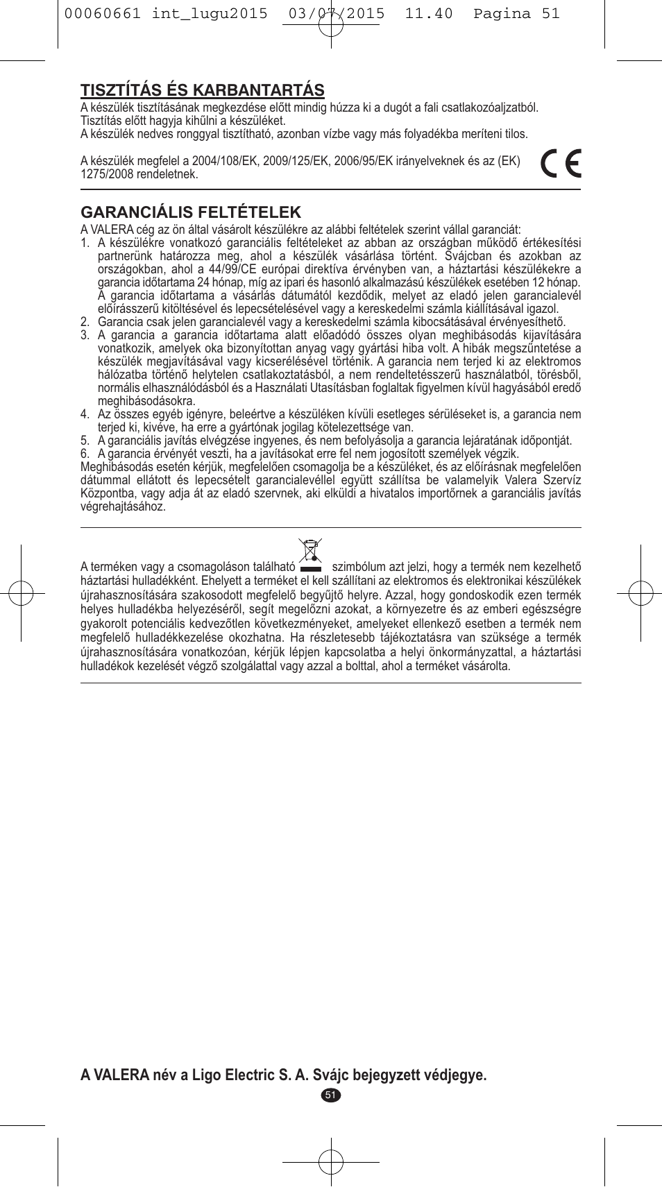 VALERA Wave Master Ionic User Manual | Page 49 / 94