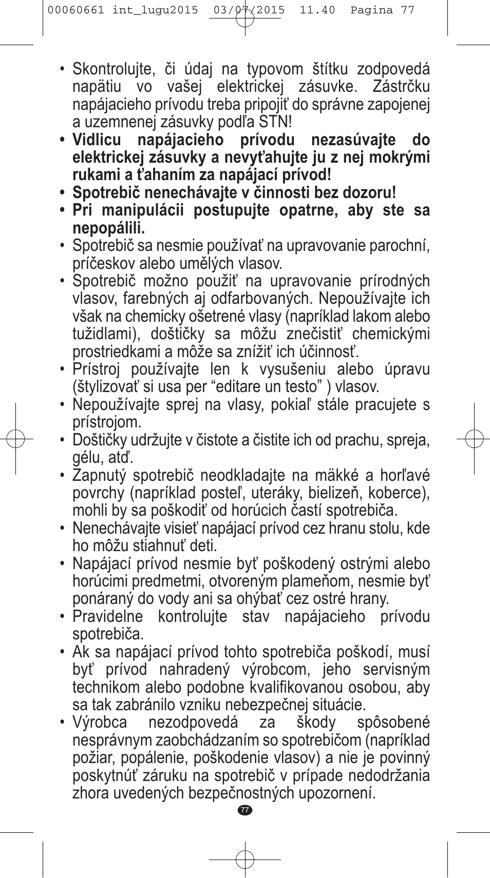 VALERA Wave Master Ionic User Manual | Page 75 / 94