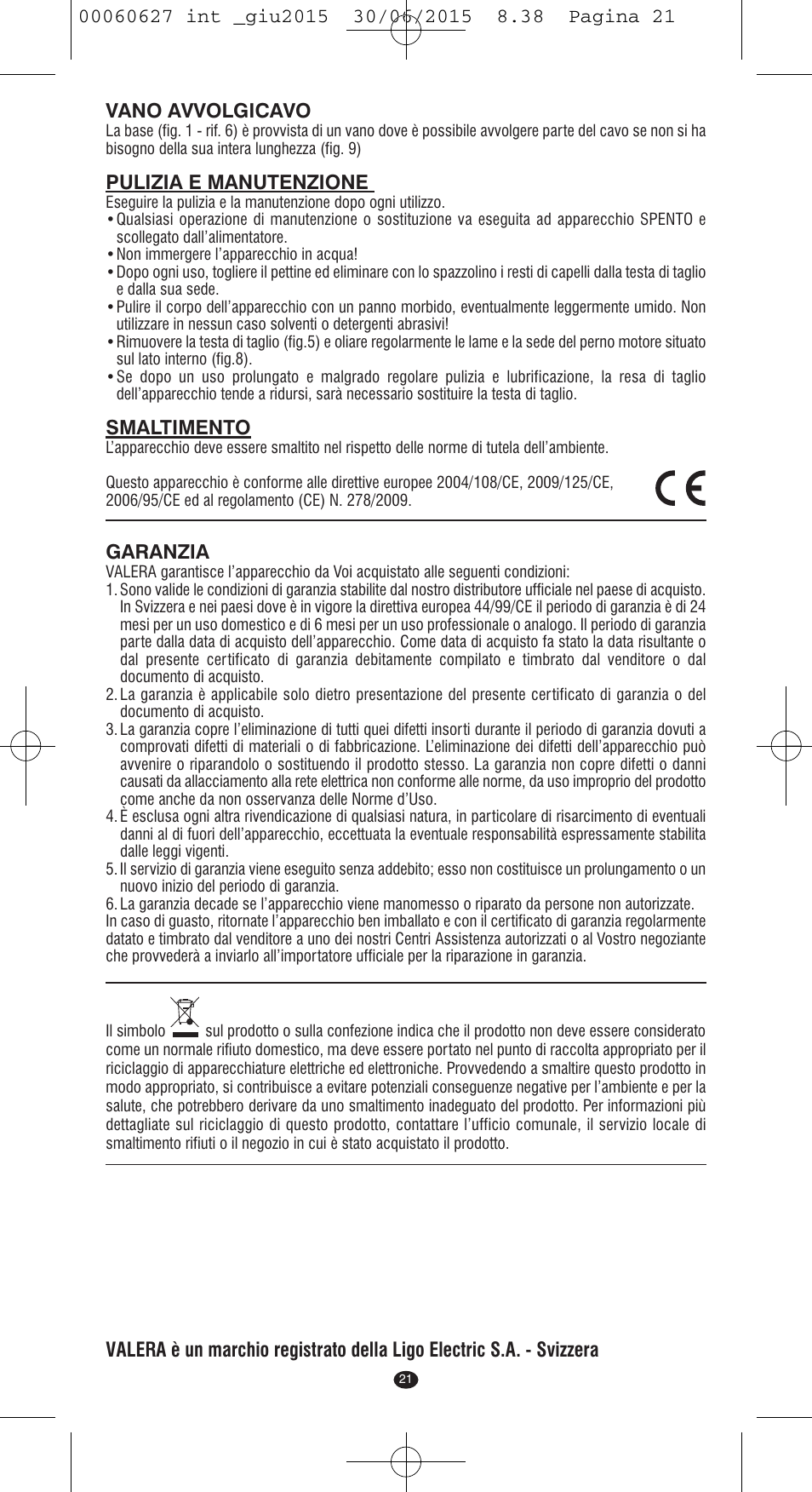 VALERA X-MASTER User Manual | Page 17 / 98