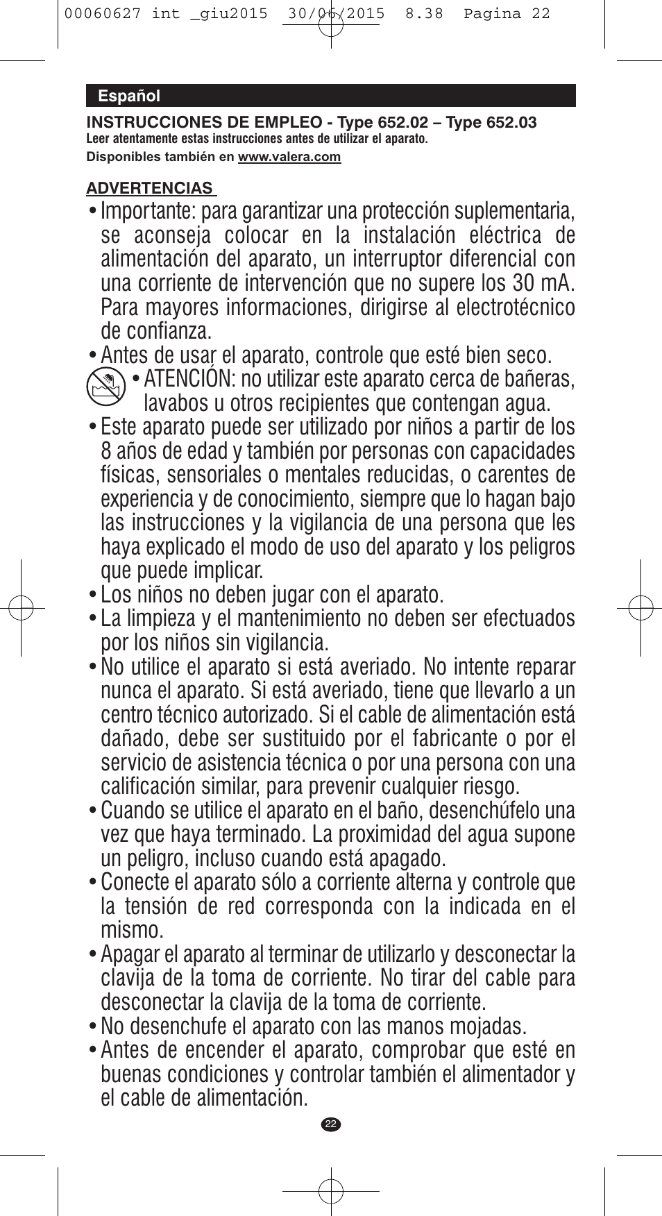 VALERA X-MASTER User Manual | Page 18 / 98