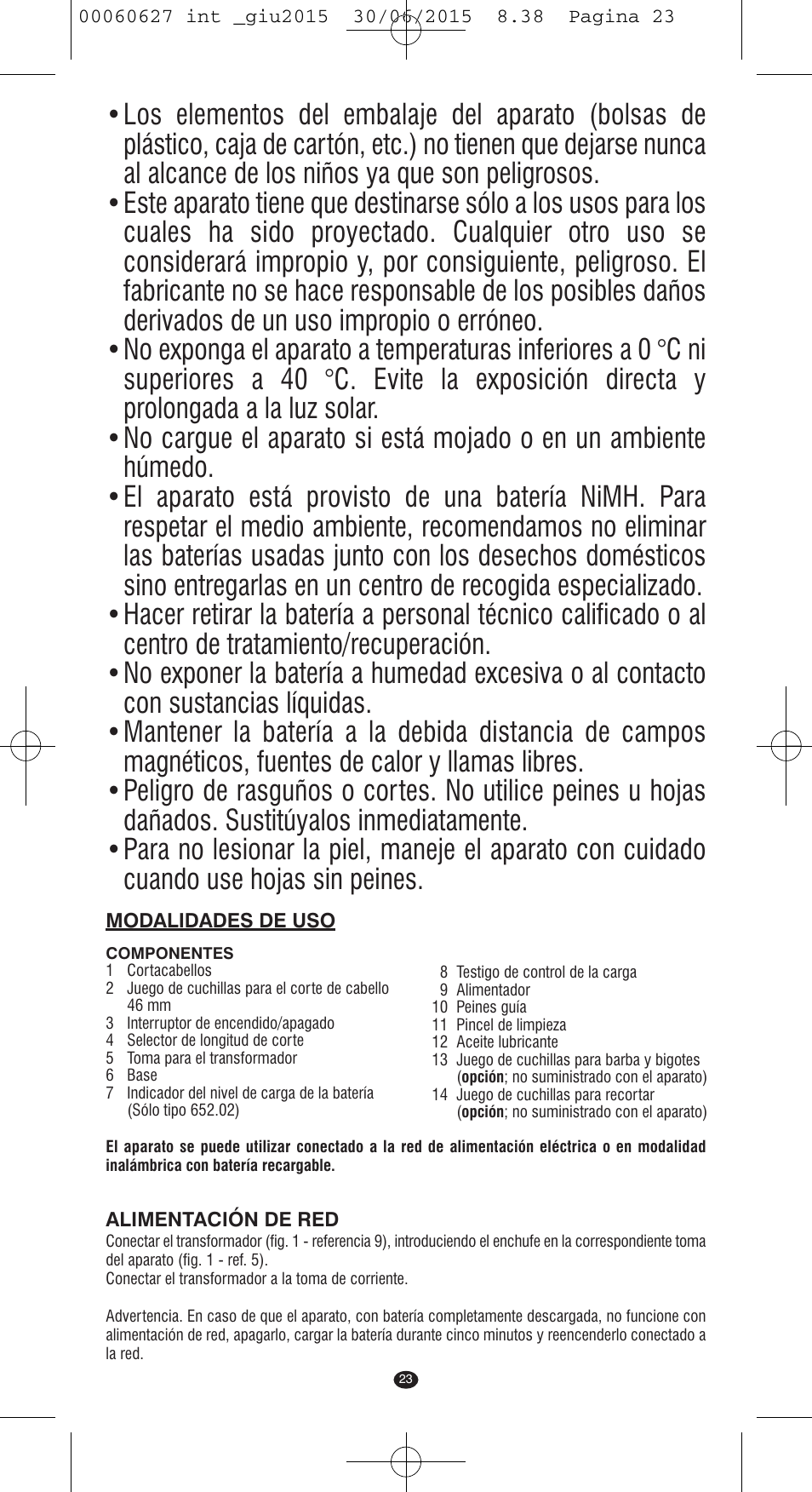 VALERA X-MASTER User Manual | Page 19 / 98