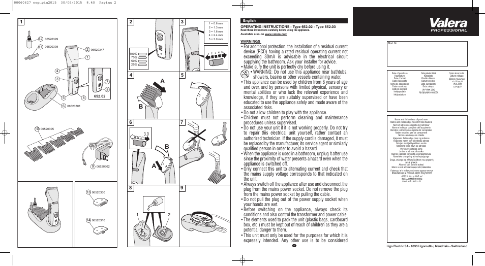 VALERA X-MASTER User Manual | Page 2 / 98