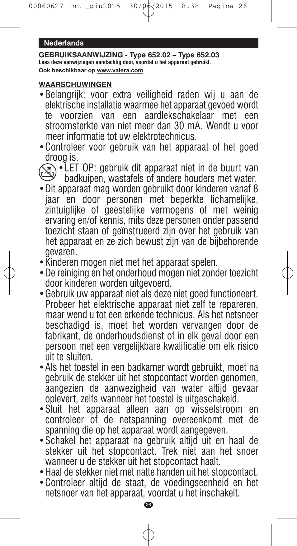 VALERA X-MASTER User Manual | Page 22 / 98