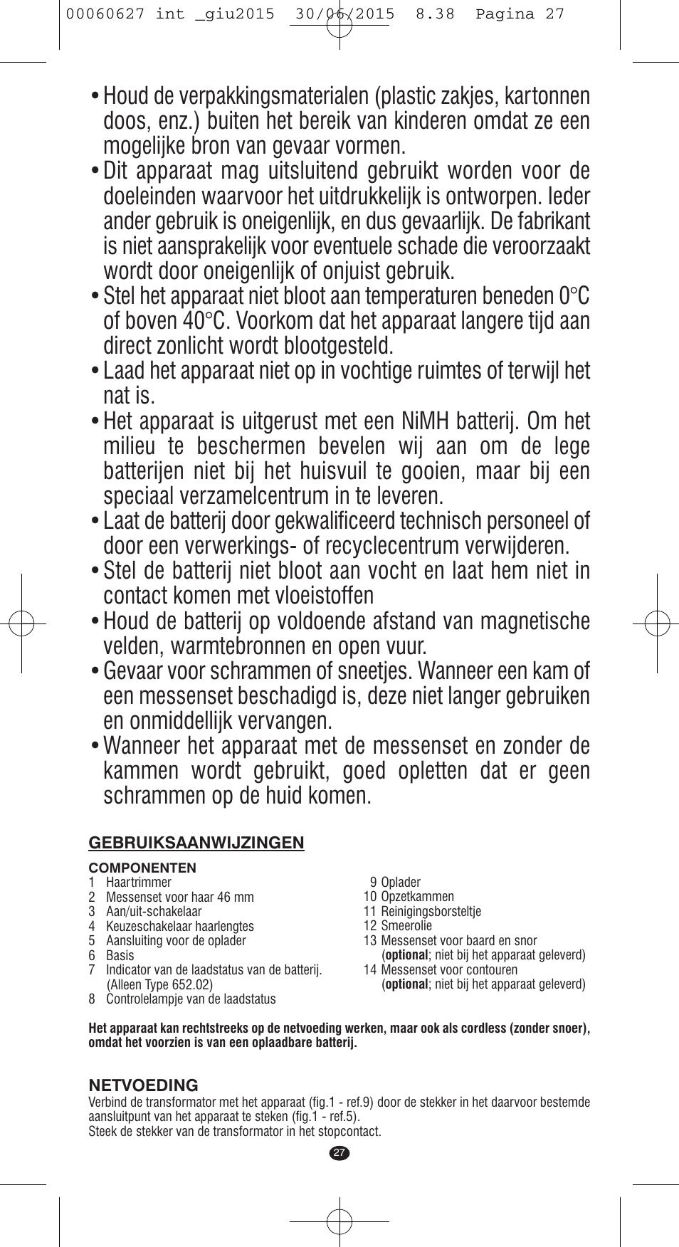 VALERA X-MASTER User Manual | Page 23 / 98