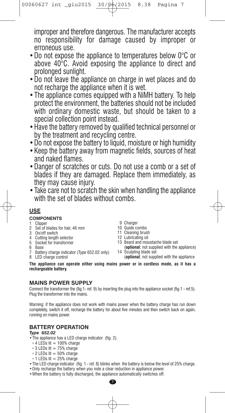 VALERA X-MASTER User Manual | Page 3 / 98