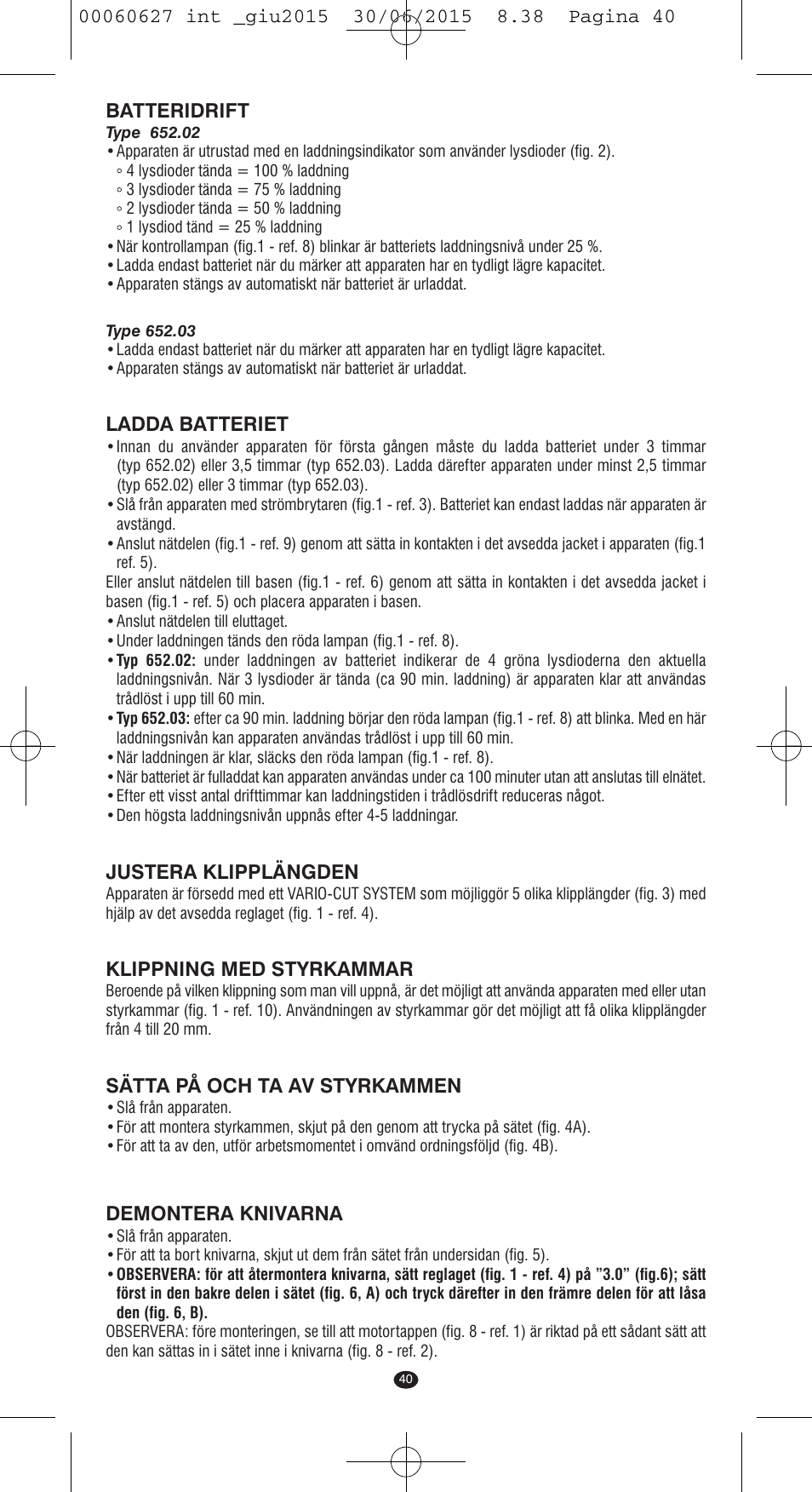 VALERA X-MASTER User Manual | Page 36 / 98