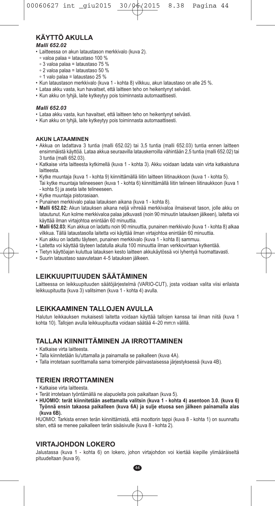 VALERA X-MASTER User Manual | Page 40 / 98