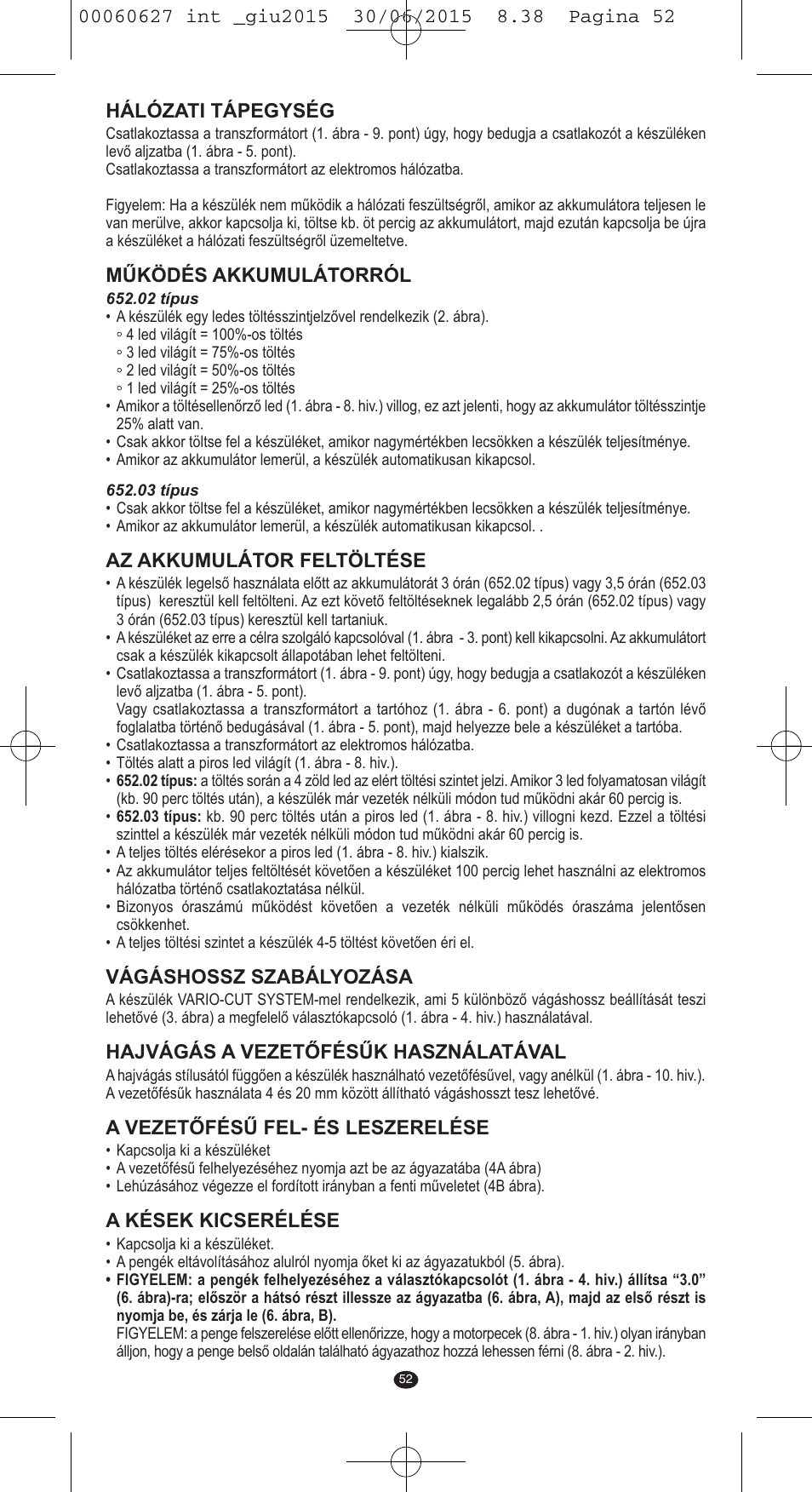 VALERA X-MASTER User Manual | Page 48 / 98