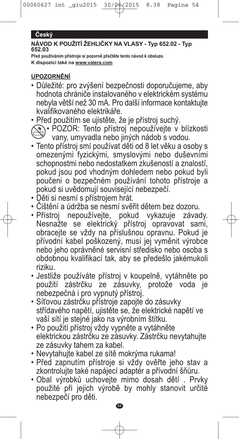 VALERA X-MASTER User Manual | Page 50 / 98