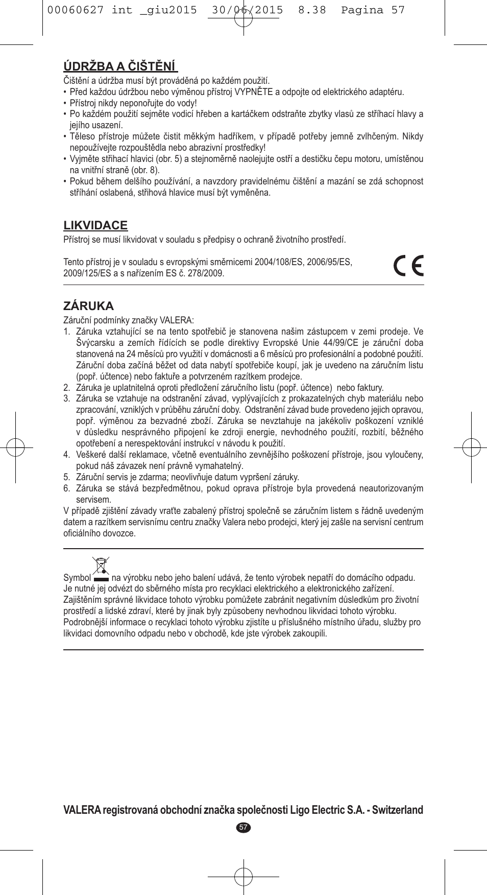 VALERA X-MASTER User Manual | Page 53 / 98
