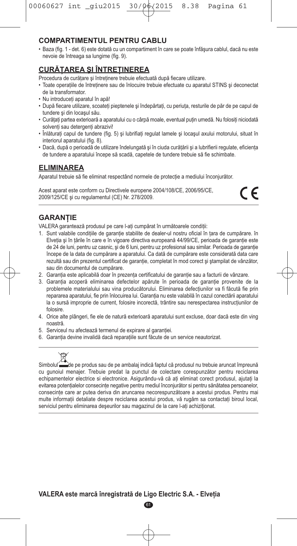 VALERA X-MASTER User Manual | Page 57 / 98