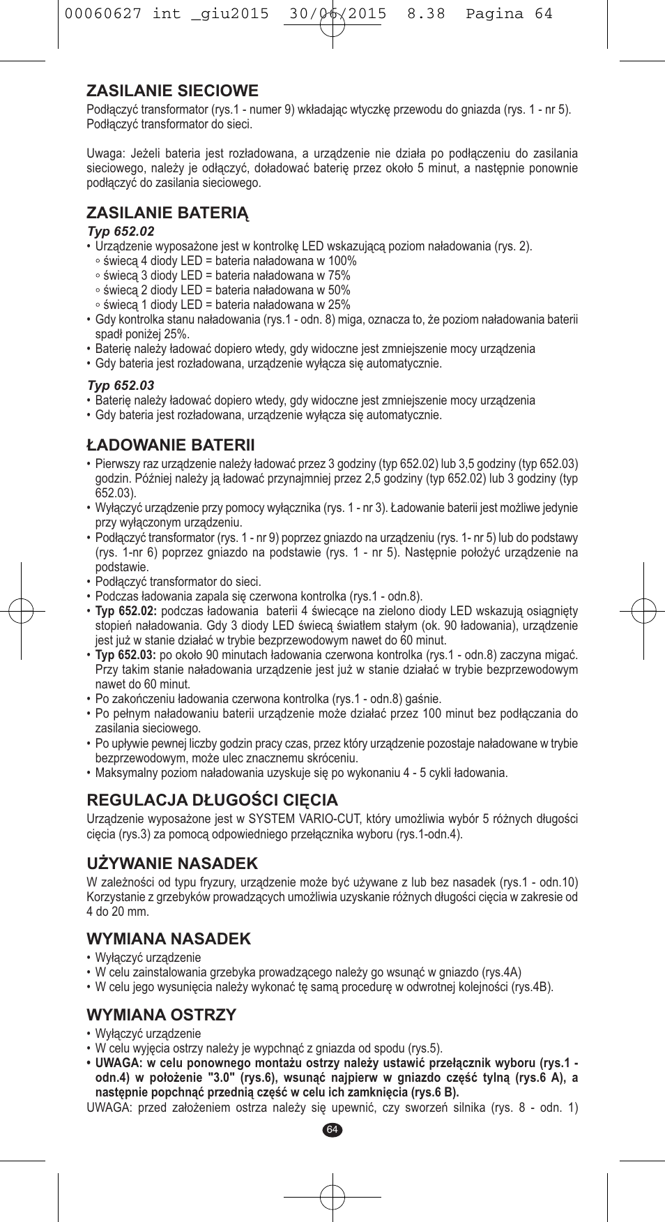 VALERA X-MASTER User Manual | Page 60 / 98