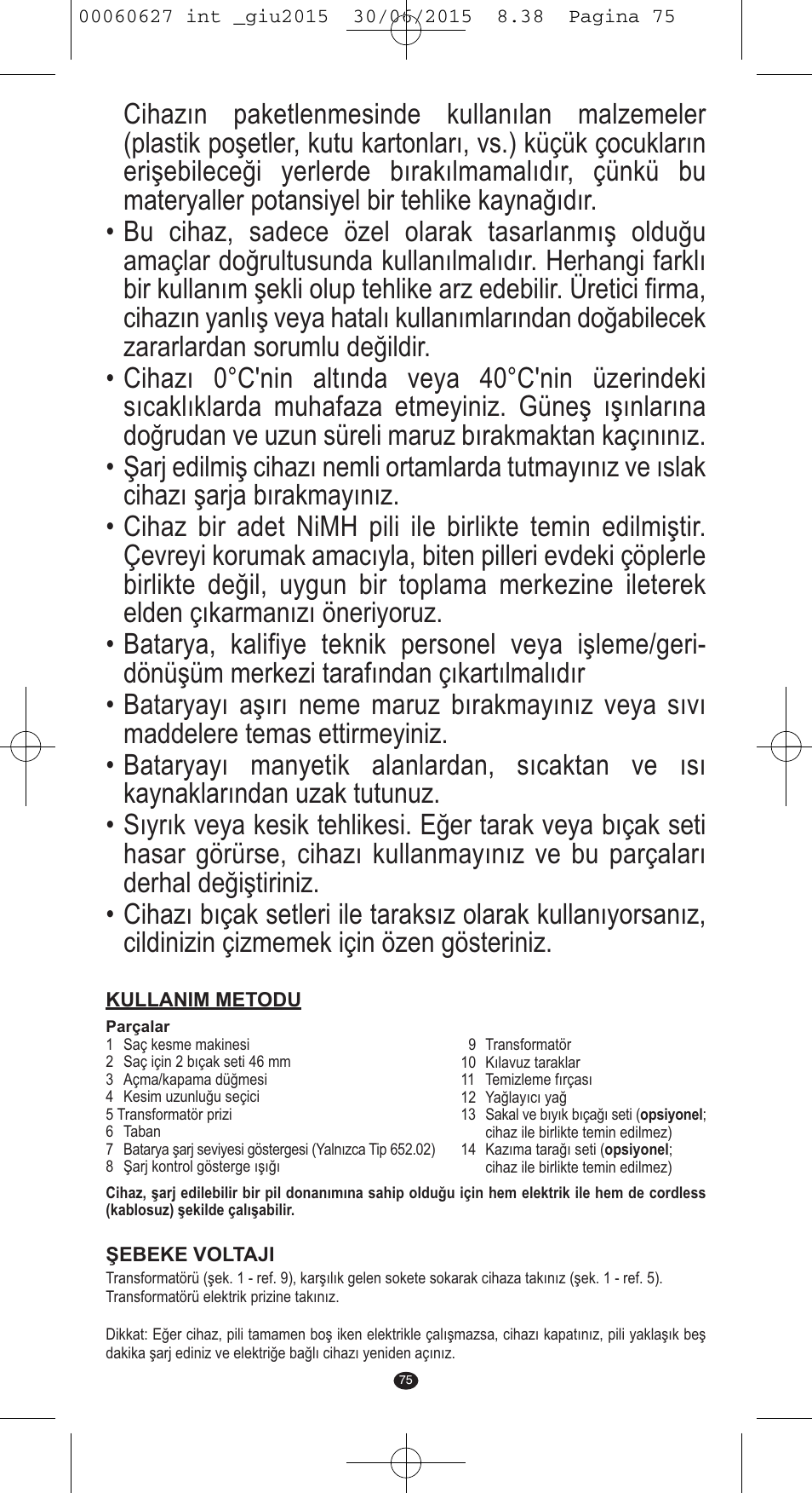 VALERA X-MASTER User Manual | Page 71 / 98