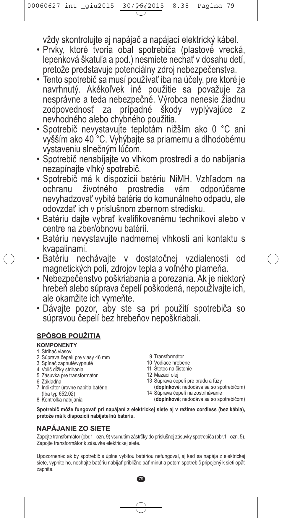 VALERA X-MASTER User Manual | Page 75 / 98