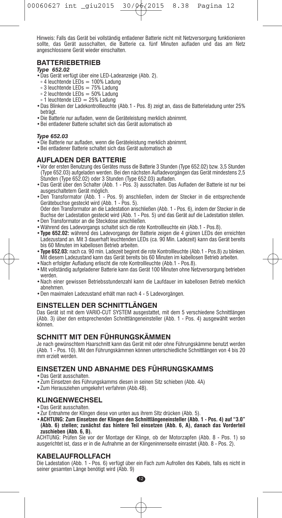 VALERA X-MASTER User Manual | Page 8 / 98