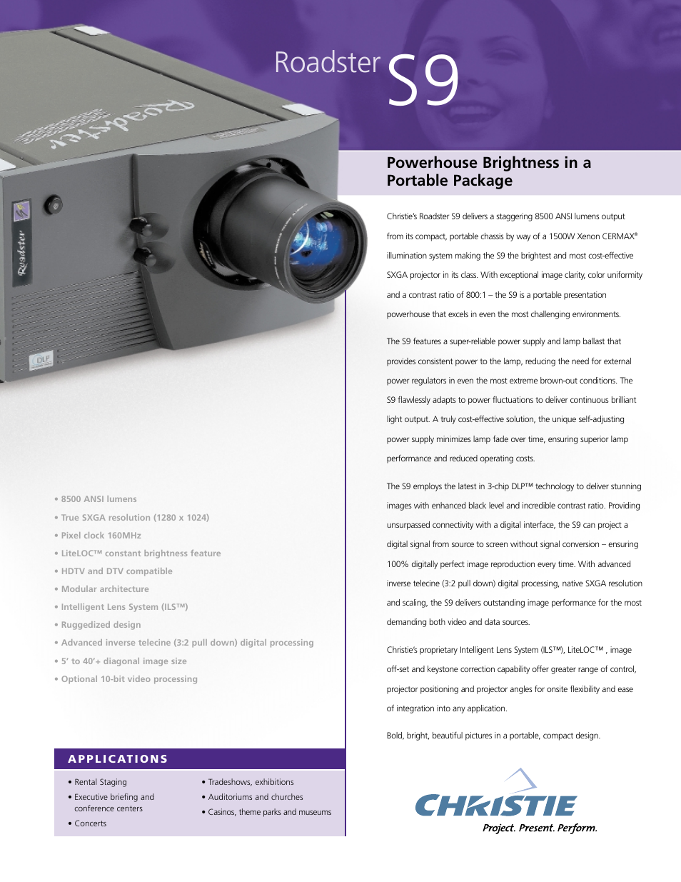 Christie Digital Systems S9 User Manual | 2 pages