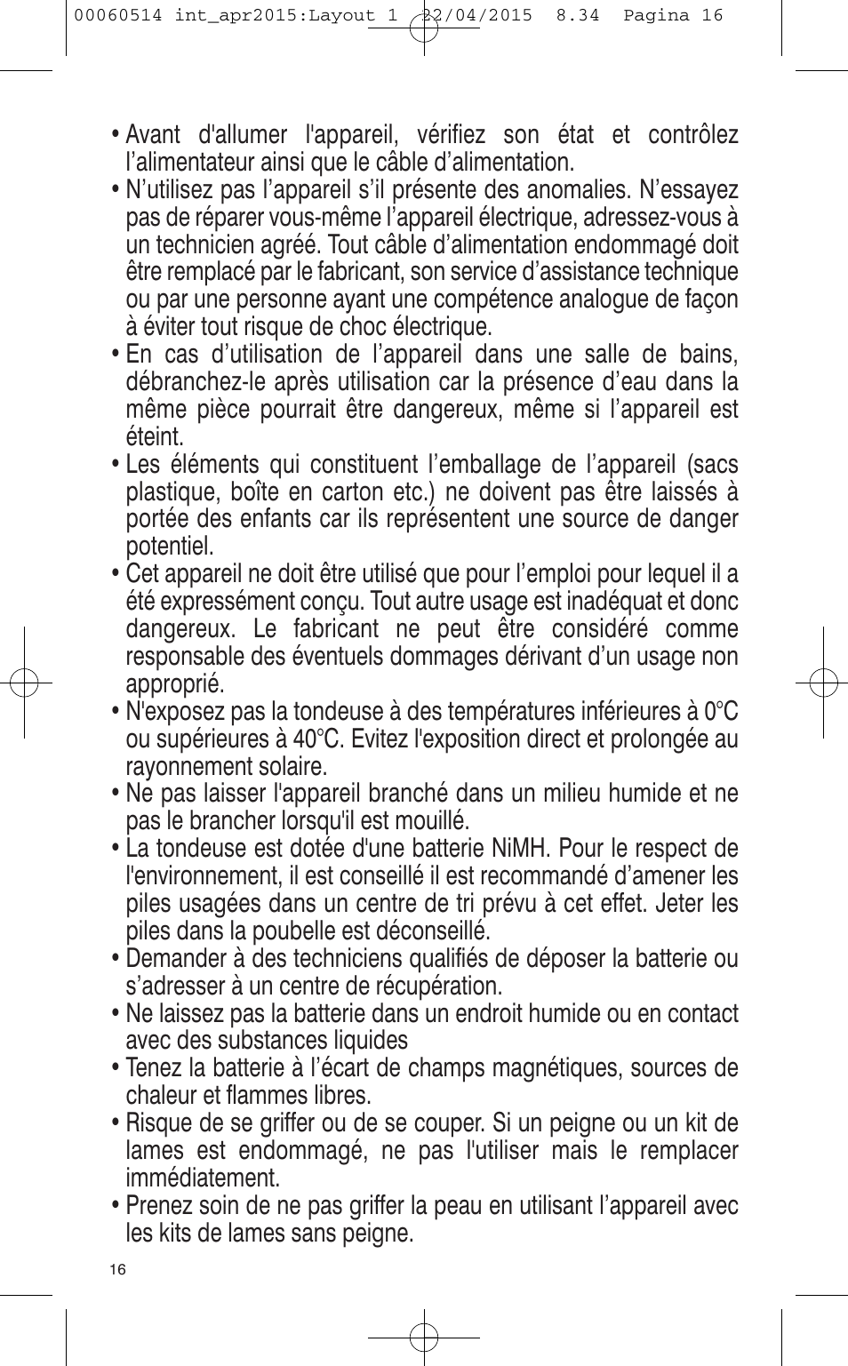 VALERA T-BLADE PROFESSIONAL User Manual | Page 12 / 106