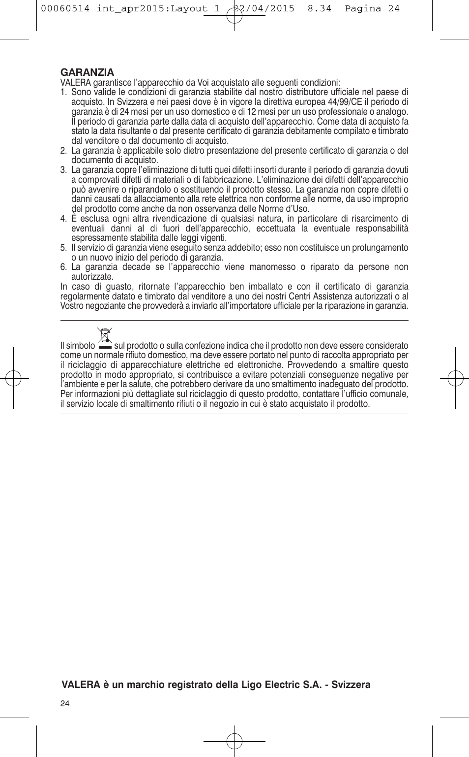 VALERA T-BLADE PROFESSIONAL User Manual | Page 20 / 106