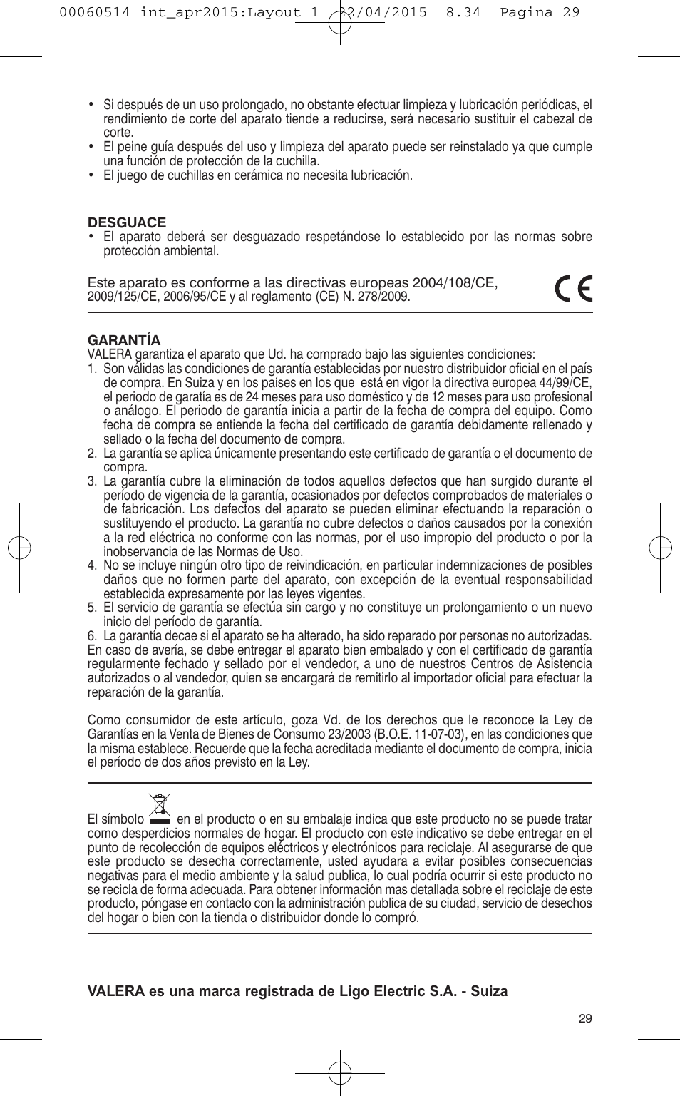 VALERA T-BLADE PROFESSIONAL User Manual | Page 25 / 106