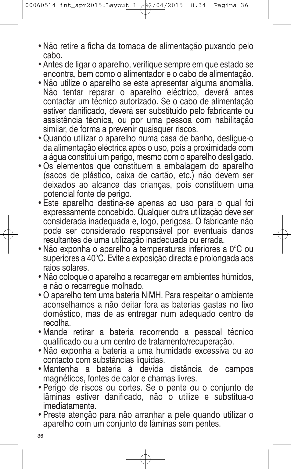 VALERA T-BLADE PROFESSIONAL User Manual | Page 32 / 106