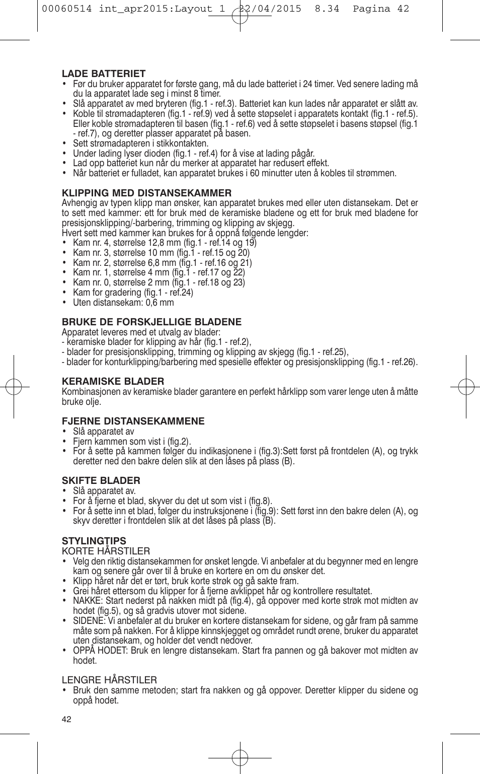 VALERA T-BLADE PROFESSIONAL User Manual | Page 38 / 106