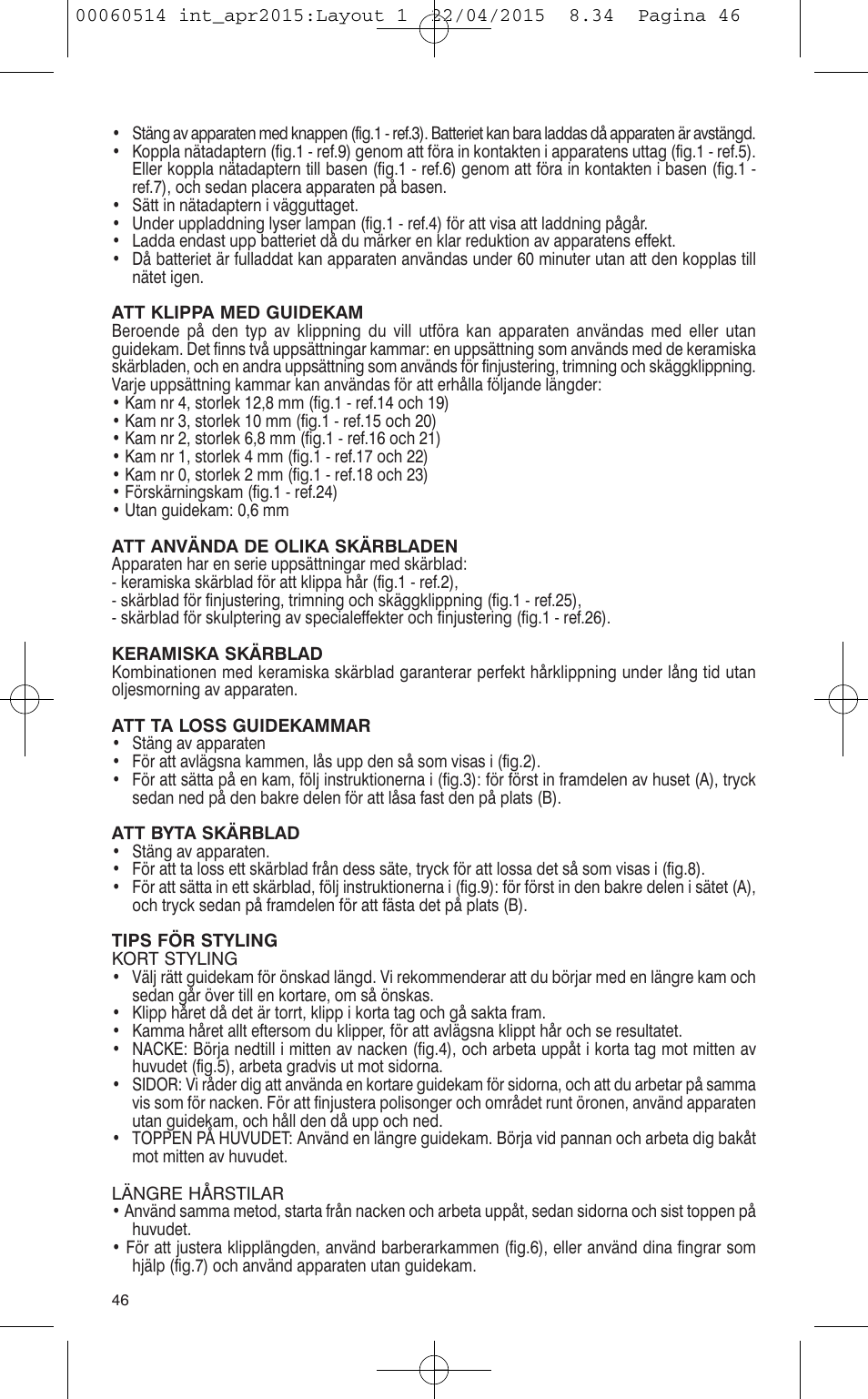VALERA T-BLADE PROFESSIONAL User Manual | Page 42 / 106