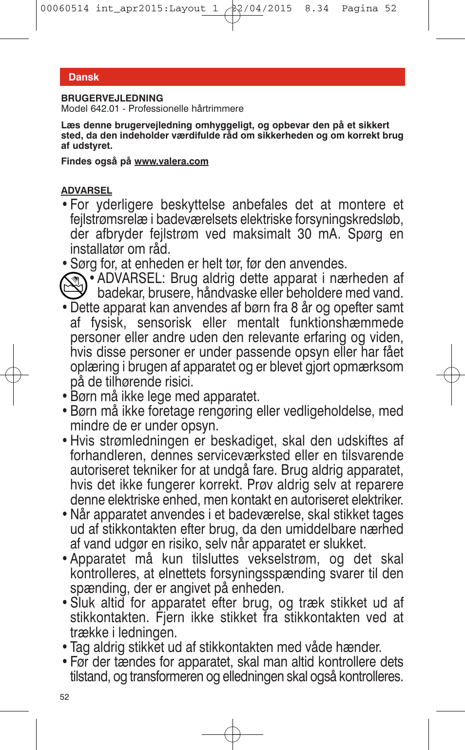 VALERA T-BLADE PROFESSIONAL User Manual | Page 48 / 106