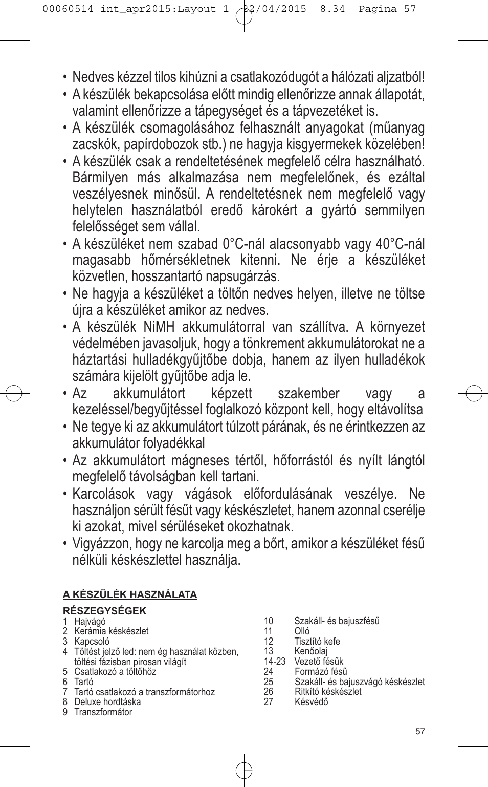 VALERA T-BLADE PROFESSIONAL User Manual | Page 53 / 106