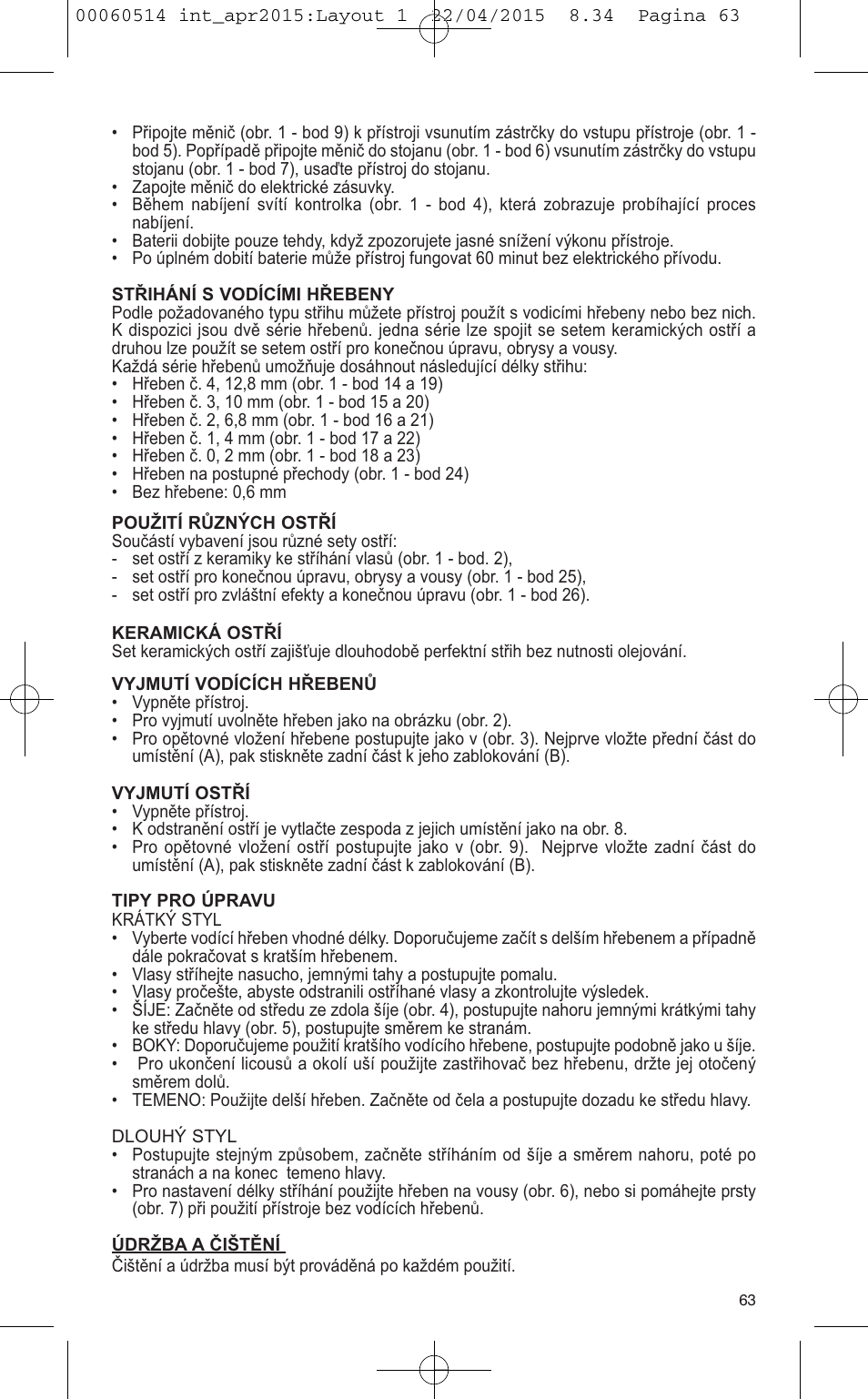 VALERA T-BLADE PROFESSIONAL User Manual | Page 59 / 106