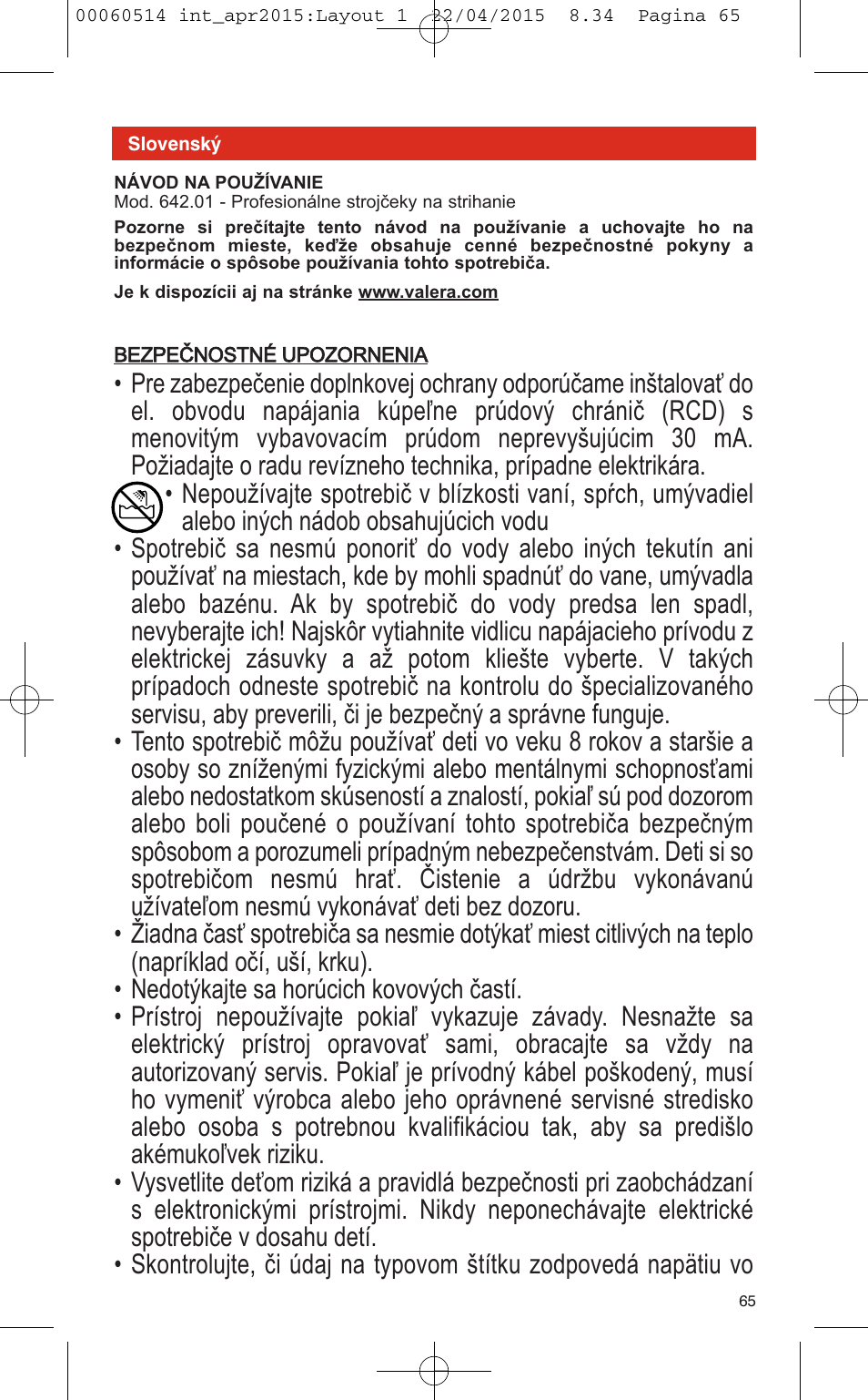 VALERA T-BLADE PROFESSIONAL User Manual | Page 61 / 106