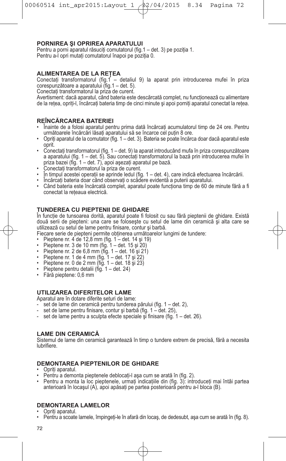 VALERA T-BLADE PROFESSIONAL User Manual | Page 68 / 106