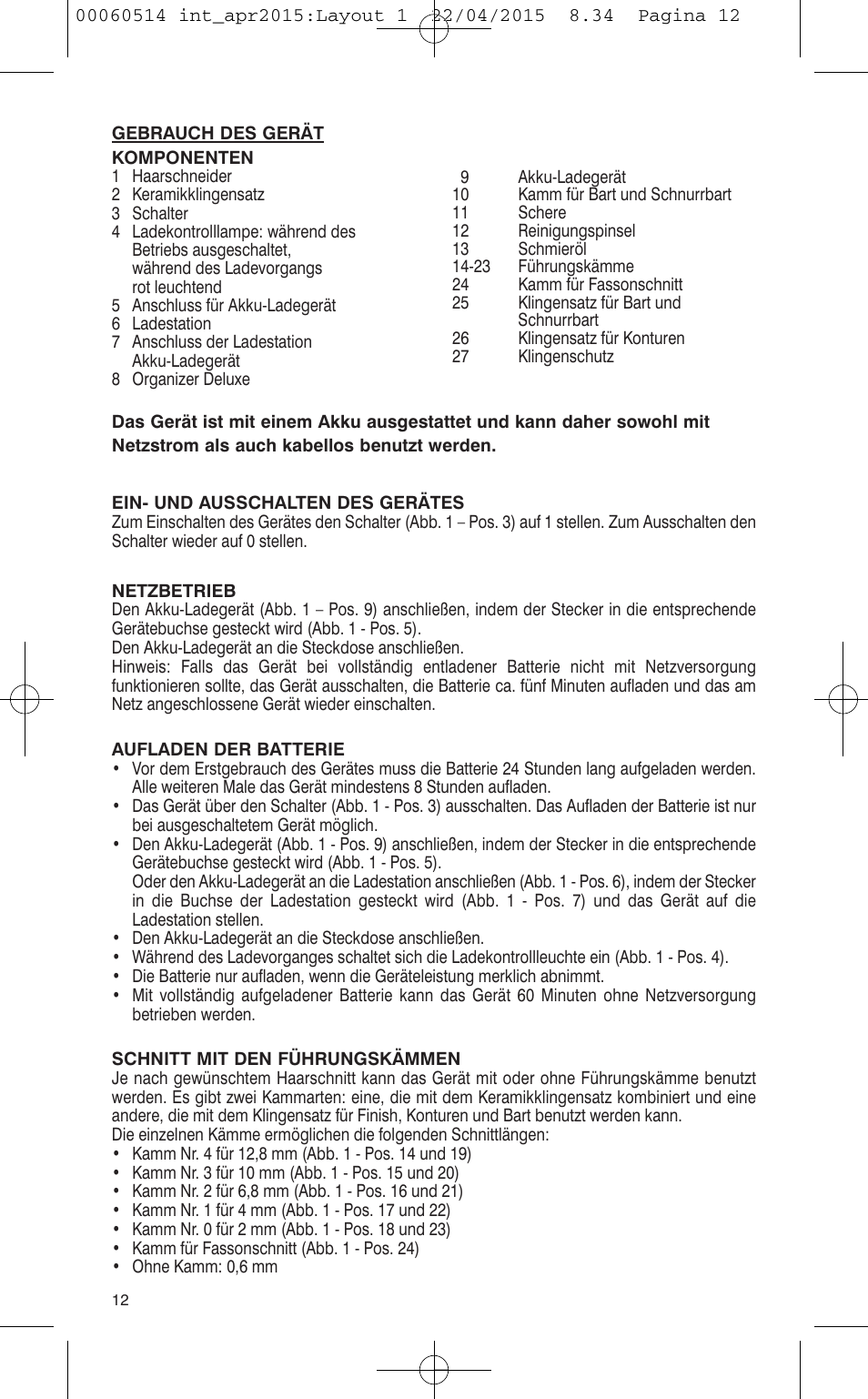 VALERA T-BLADE PROFESSIONAL User Manual | Page 8 / 106