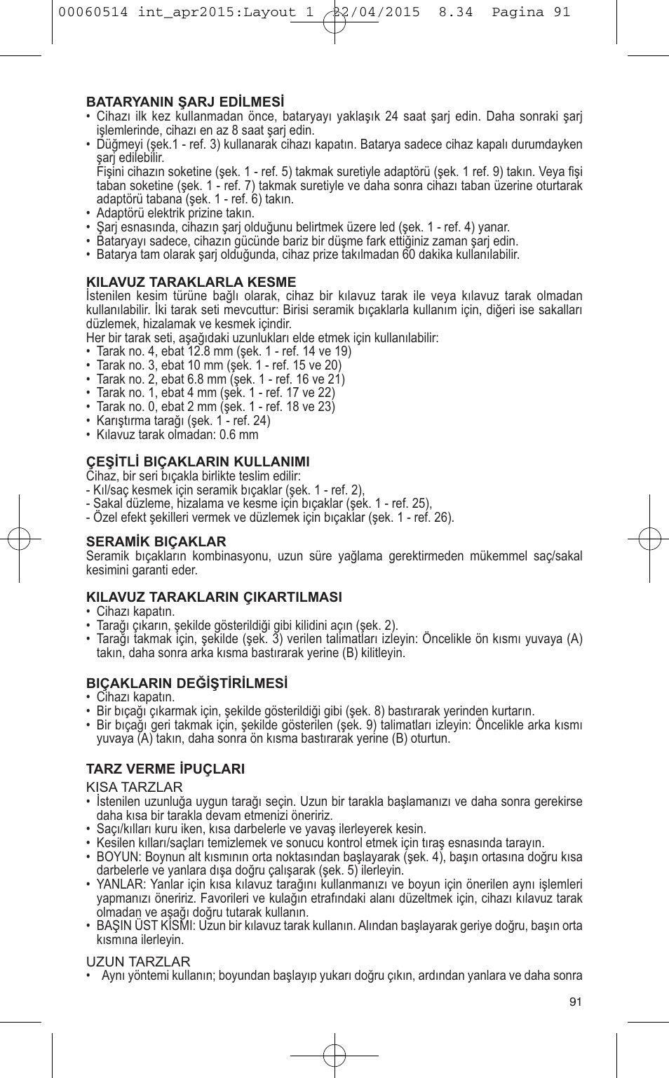 VALERA T-BLADE PROFESSIONAL User Manual | Page 87 / 106