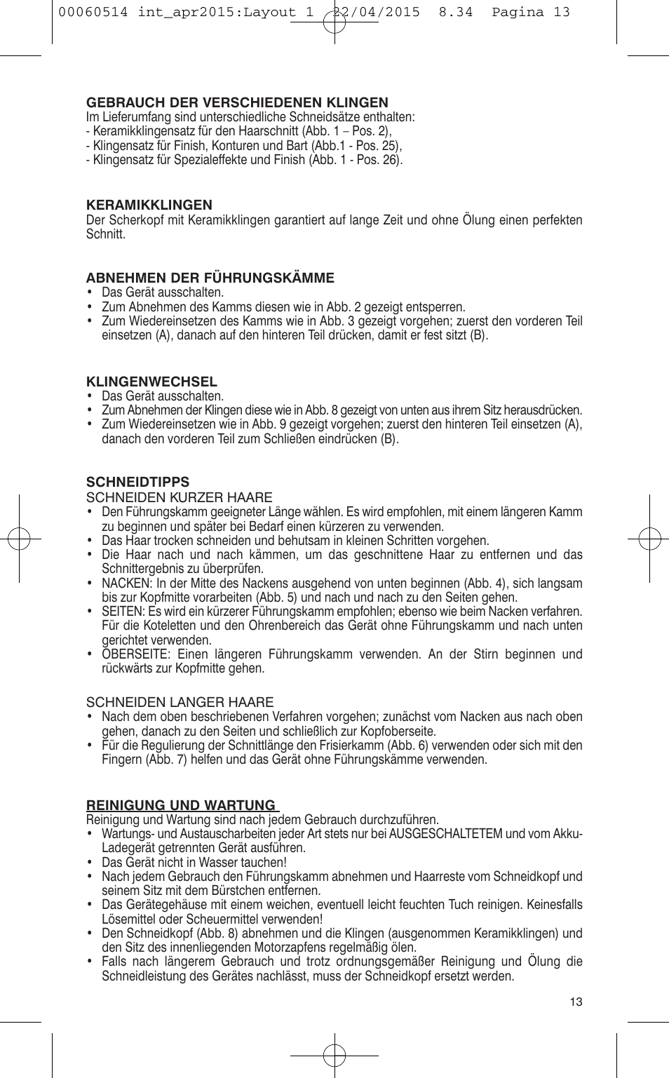 VALERA T-BLADE PROFESSIONAL User Manual | Page 9 / 106