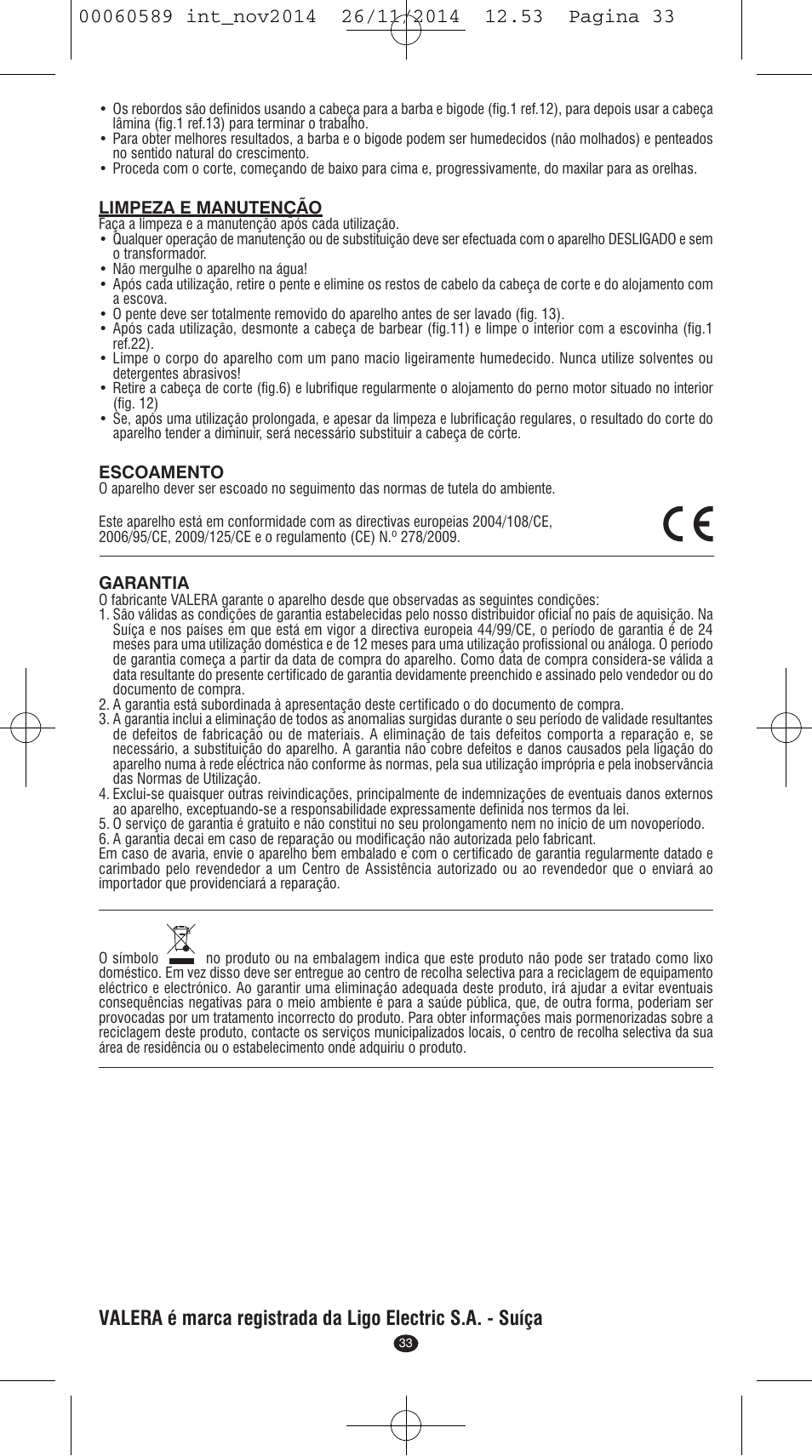 VALERA SYSTEMA User Manual | Page 29 / 86