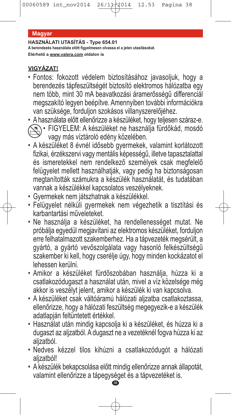 VALERA SYSTEMA User Manual | Page 34 / 86