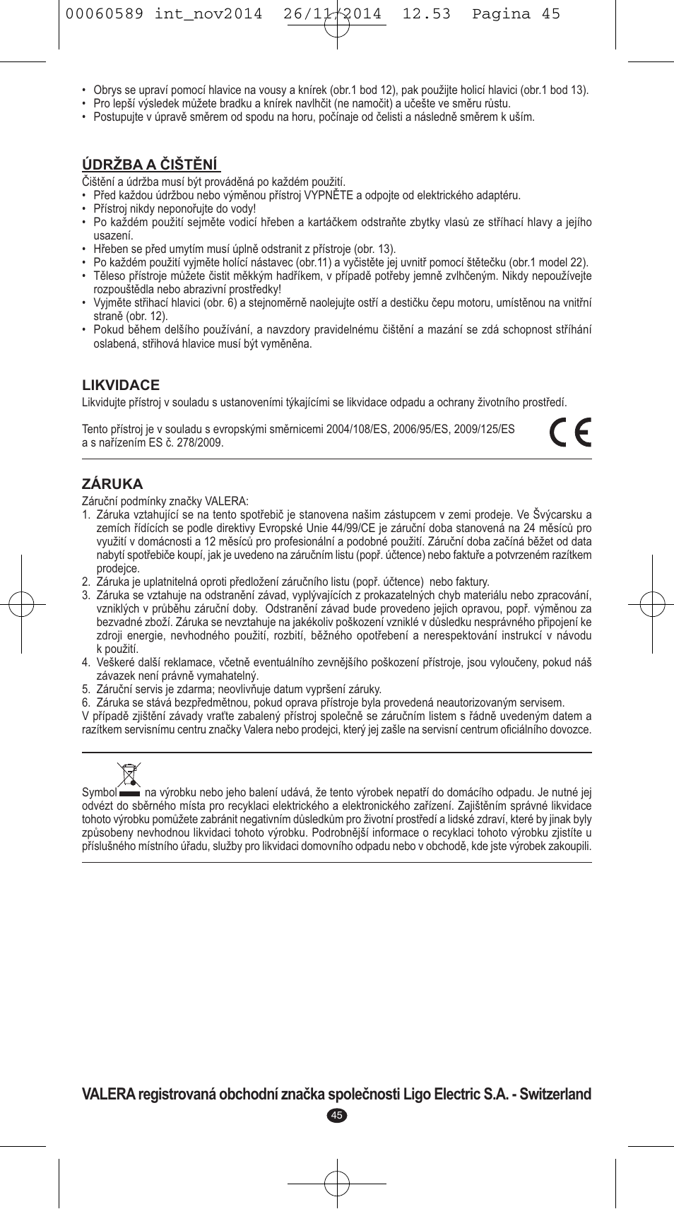 VALERA SYSTEMA User Manual | Page 41 / 86