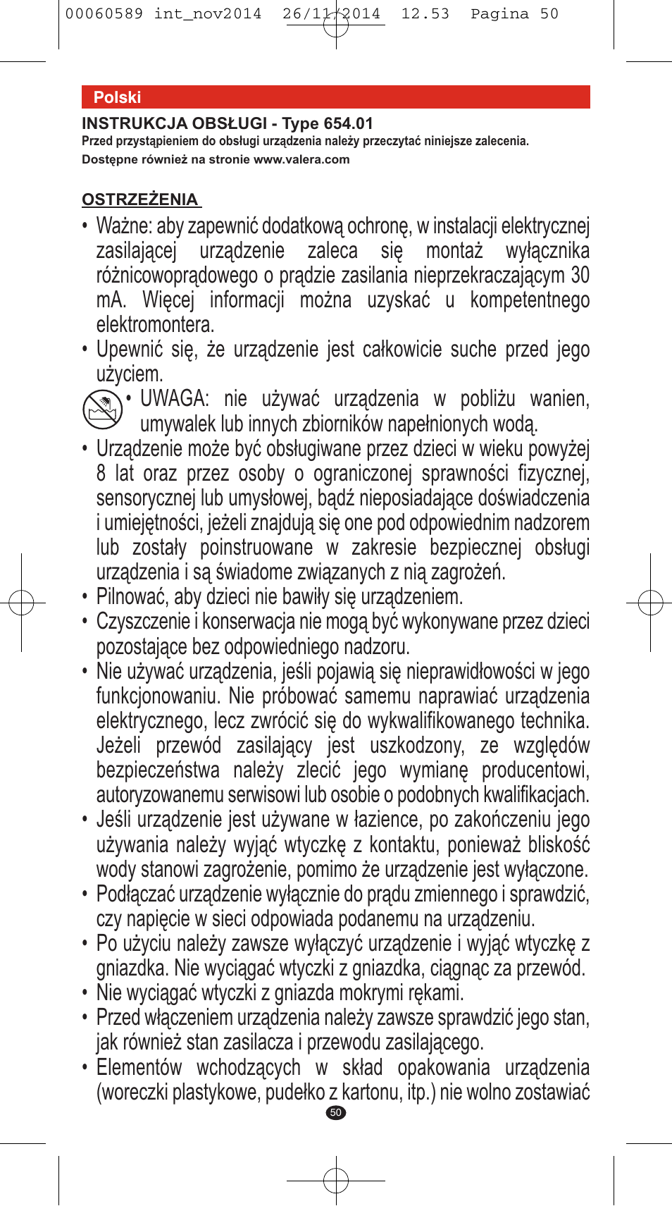 VALERA SYSTEMA User Manual | Page 46 / 86