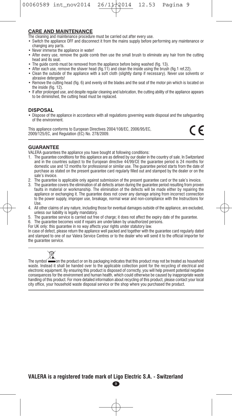 VALERA SYSTEMA User Manual | Page 5 / 86
