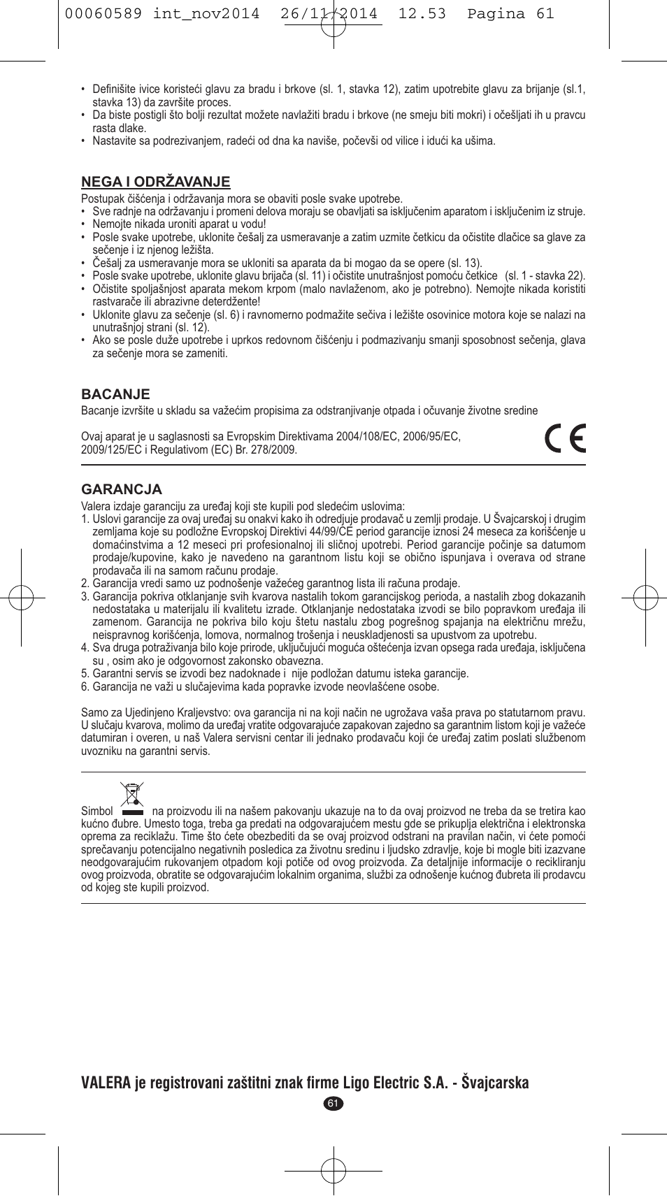VALERA SYSTEMA User Manual | Page 57 / 86